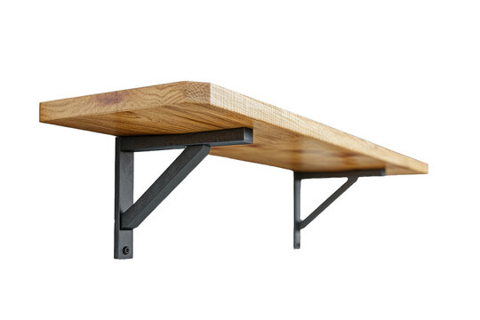 Wooden Shelf on Top of Metal Shelf