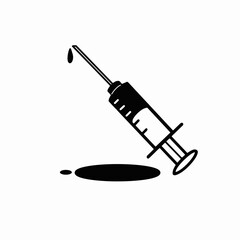 Syringe icon Cartoon vector illustration Isolated on white background