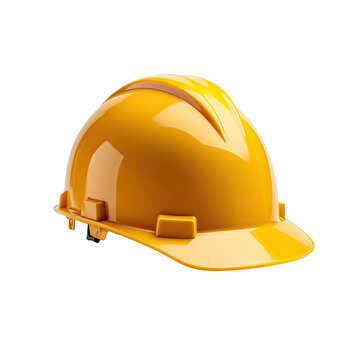 Yellow Hard Hat isolated on transparent background.