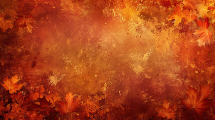 Auburn Autumn: An Auburn Background with Rustling Leaves and Harvest Hues, Capturing the Essence of Fall