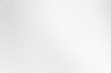 Obraz premium Halftone vector background. Monochrome halftone pattern. Abstract geometric dots background. Pop Art comic gradient black white texture. Design for presentation banner, poster, flyer, business card. 