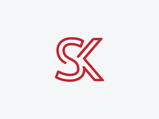 KS, SK, K, S Letters Abstract Logo Monogram.logo letter SK is elegant