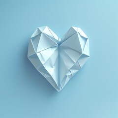 This origami heart, with its sharp angles and clean lines, offers a modern twist on a classic symbol of love.
