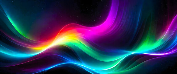 Obraz premium Colorful neon wave flowing background ,colorful smoke background ,colorful fire background ,colorful smoke background 