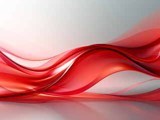 Obraz premium Elegant Red Silk Fabric Flowing Waves created with Generative AI technology