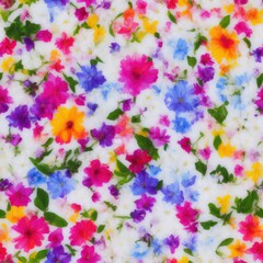 Fototapeta na wymiar Acrylic flowers. Abstract seamless pattern. AI generated.