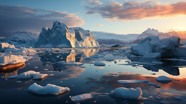 glacier melting, global warming, iceberg, ecology