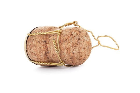 Champagne cork isolated on a white