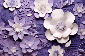 decorative wallpaper with flowers for a celebration on March 8th. Generative AI