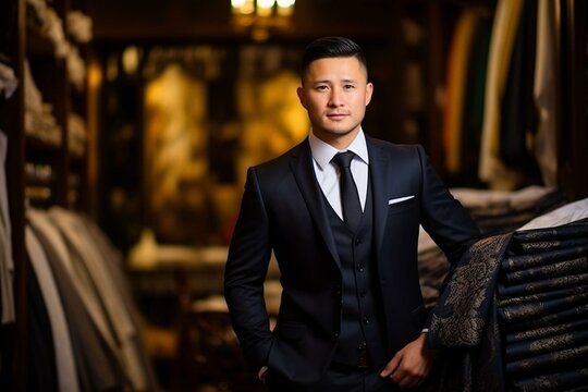 Elegant Portrait of a Man in a Tailored Suit