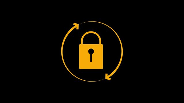 Simple lock and Security icon. on the white background