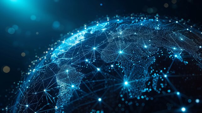 global network of Modern data technology