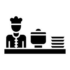 Caterer icon vector image. Can be used for Catering.