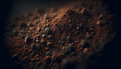  image showcases a rich, dark brown soil texture, highlighting its organic and granular nature.