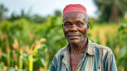Portrait of  Farmer in the Field