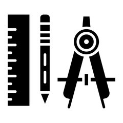 Geometry Tools icon vector image. Can be used for School.