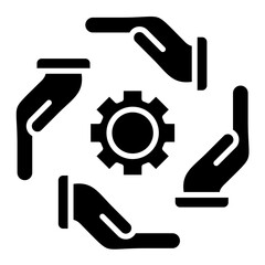 Team work icon vector image. Can be used for Human Resource.