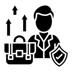 Obraz premium Career Growth icon vector image. Can be used for Human Resource.