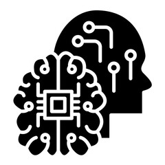 Artificial Intelligence icon vector image. Can be used for Big Data.