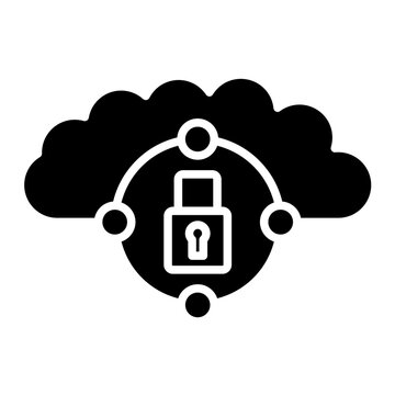 Secure Cloud icon vector image. Can be used for Big Data.