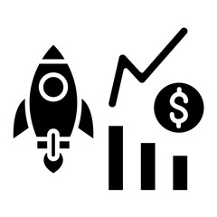 Business Growth icon vector image. Can be used for Entrepreneurship.
