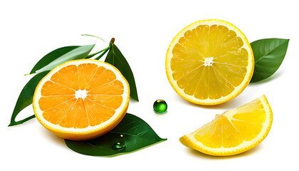 Fototapeta premium lemon and lime