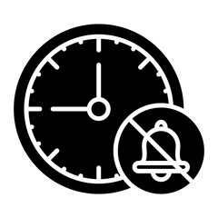 Mute Alarm Clock icon vector image. Can be used for Time and Date.