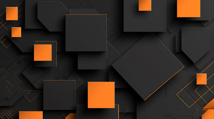 Black and Orange abstract background vector presentation design. PowerPoint and business background.