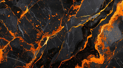 Black and Orange marble background