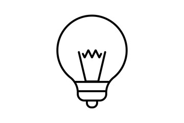 sparkling light bulb icon. icon related to graduation and achievement. suitable for web site, app, user interfaces, printable etc. line icon style. simple vector design editable