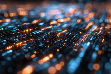 Fototapeta premium Algorithms processing vast datasets, showcasing the learning process