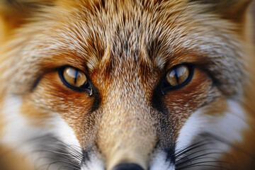 close up portrait of a fox