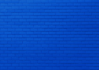 Blue brick wall background. Bright blue brick wall texture for design. 