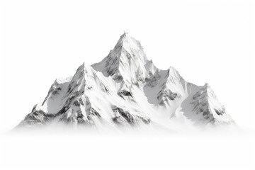 Snowy mountains on a white background!