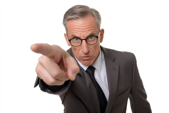 Angry  boss accusing and blaming. 