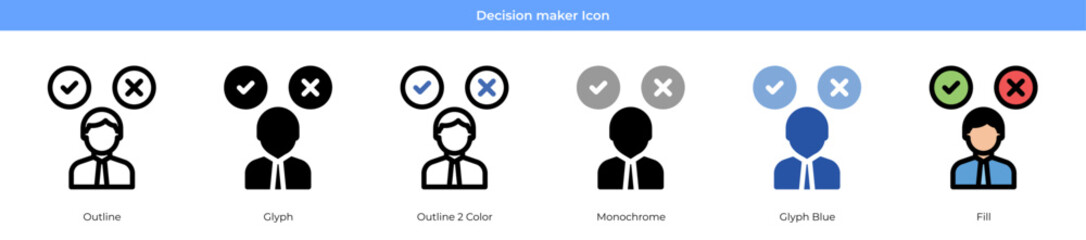 Decision maker Icon Set