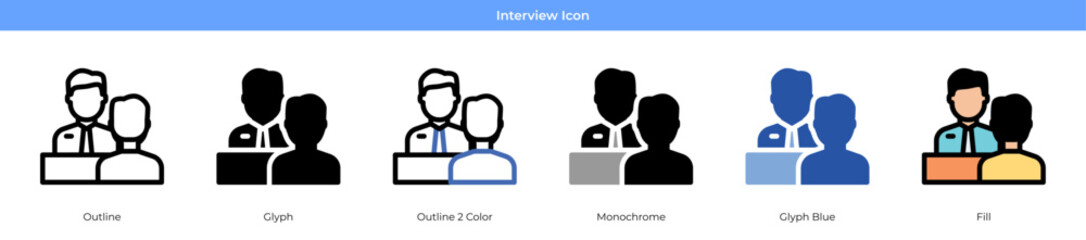 Interview Icon Set