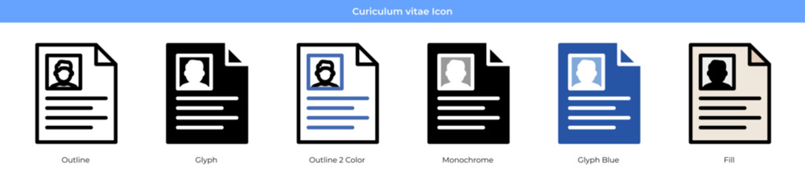 recommend clip art: Curiculum vitae Icon Set