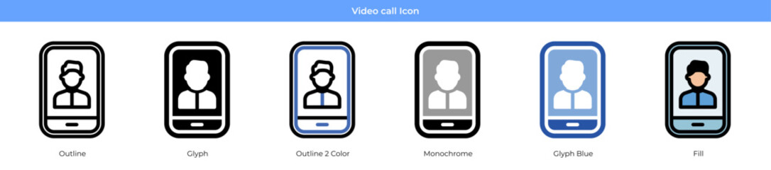 Video call Icon Set