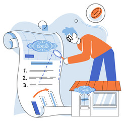 Small business. Vector illustration. Professionalism and expertise are essential for small businesses to build trust and credibility Progress in small businesses can be measured by milestones achieved