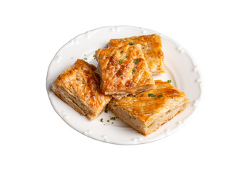Greek cuisine; Spinach Tart or Spinach Pie. Turkish name; ispanakli borek or ispanakli tart