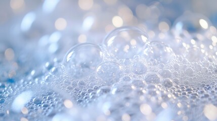 Obraz na płótnie Canvas Macro shot of soap bubbles