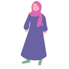 Women moslem  with longdress