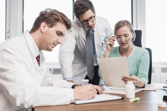 meeting in a pharmaceutical company