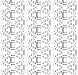 Black seamless abstract pattern. Overlay for background and backdrop. Ornamental design. PNG graphic illustration with transparent background.