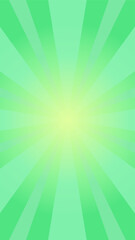 緑色のグラデーション集中線の背景タテ　比率9:16 - obrazy, fototapety, plakaty
