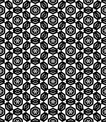 Black seamless abstract pattern. Overlay for background and backdrop. Ornamental design. PNG graphic illustration with transparent background.