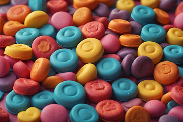 Fototapeta na wymiar Delicious sweet candies. Generative AI.