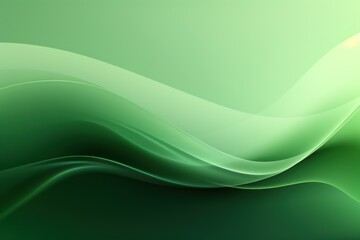 Graphic design background with modern soft curvy waves background design with light green, dim green, and dark green color