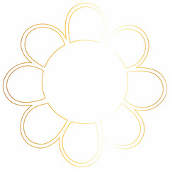Flower drawing gradient decoration and design.